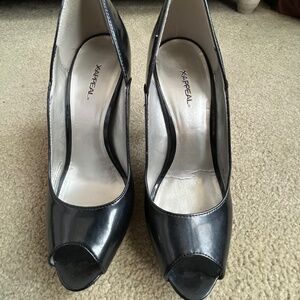 EUC Xappeal Steel Grey Heels, Size 8